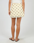 Cali Polka-Dot Ruffle Mini Skirt – Yellow in Yellow by Aurelia Sun