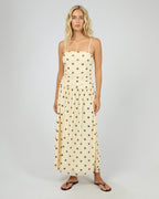 Cali Polka-Dot Mesh Maxi Dress – Yellow in Yellow by Aurelia Sun