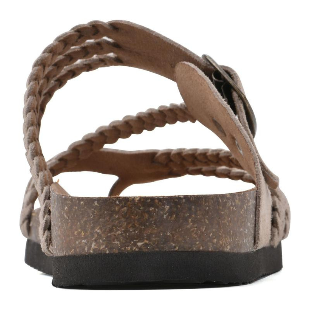 Hayleigh Braided Cork Sandals – Beige