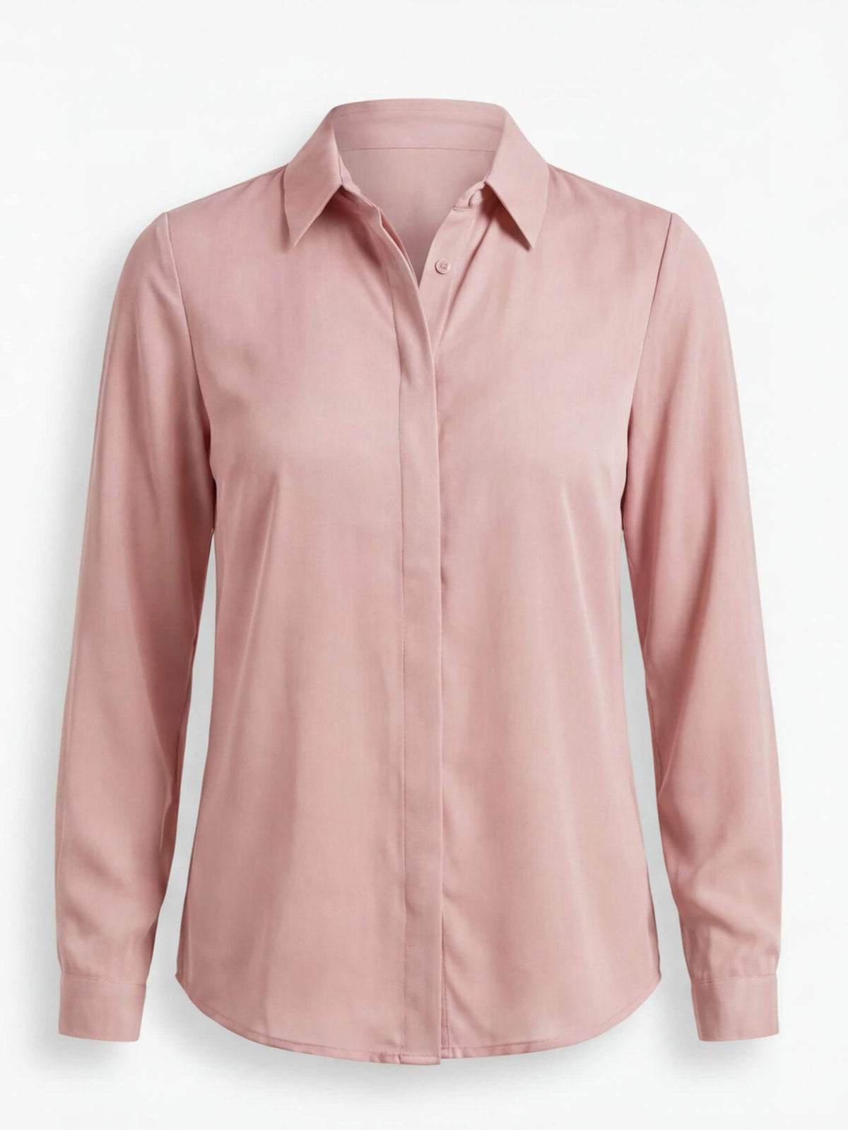 Classic Collared Button-Up Blouse