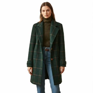 Heritage Check Lapel Coat