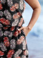 Plus Size Tropical Floral One-Piece Swimsuit