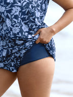 Plus Size Tropical Floral One-Piece Swimsuit