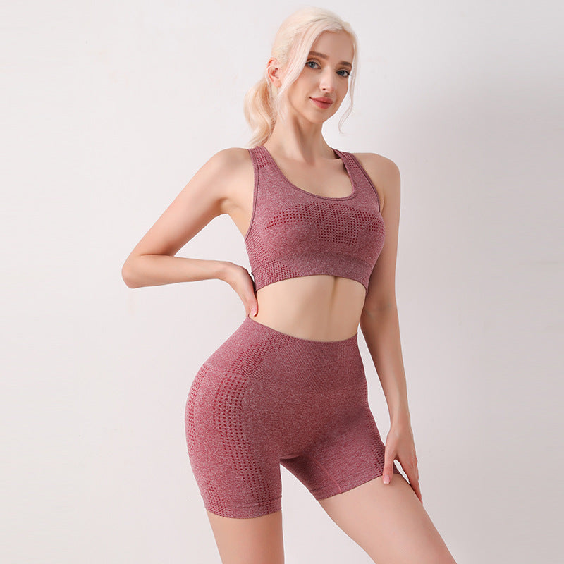 Nola Seamless Active Shorts Set – Black
