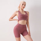 Nola Seamless Active Shorts Set – Black