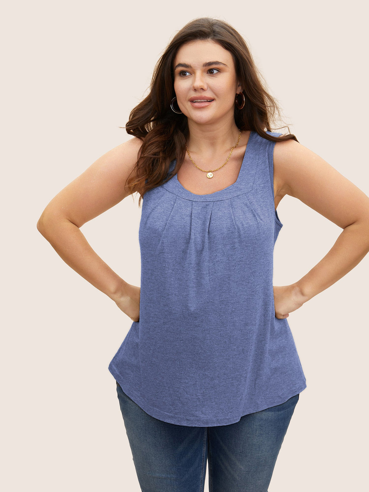 Plus Size Square-Neck Tank Top