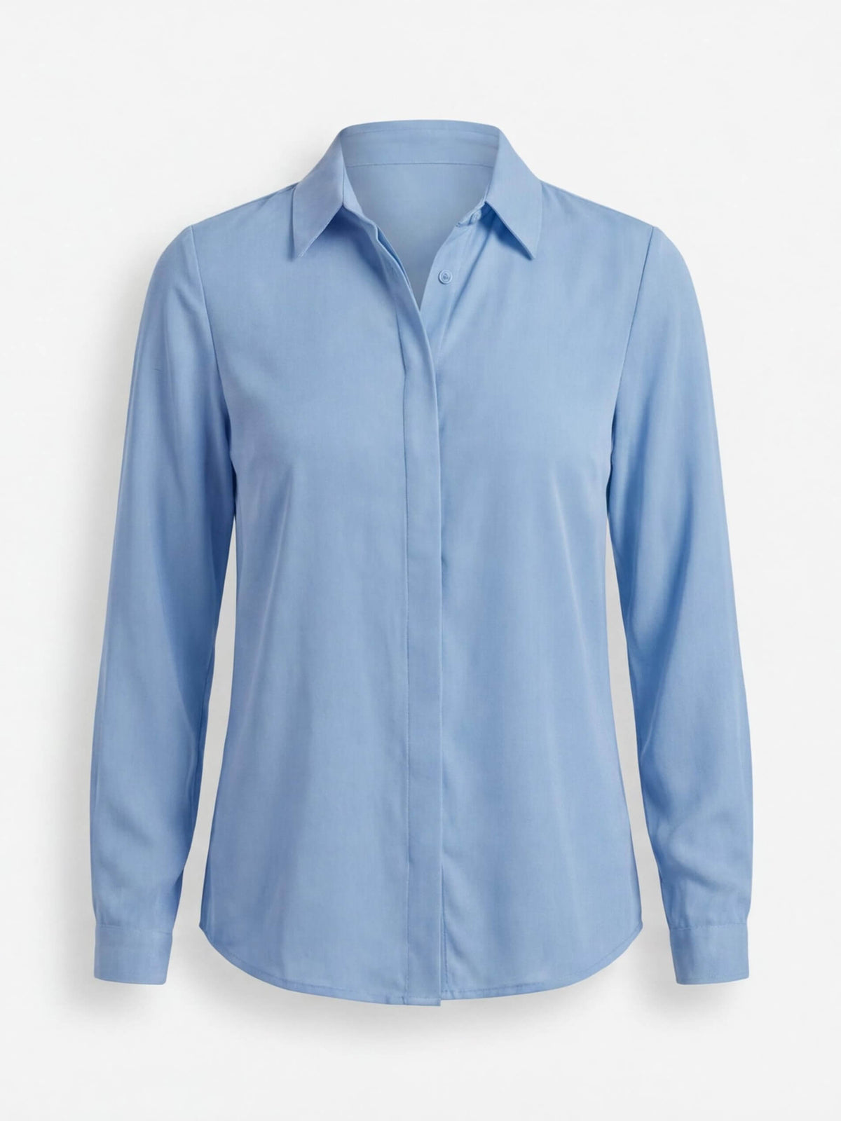 Classic Collared Button-Up Blouse