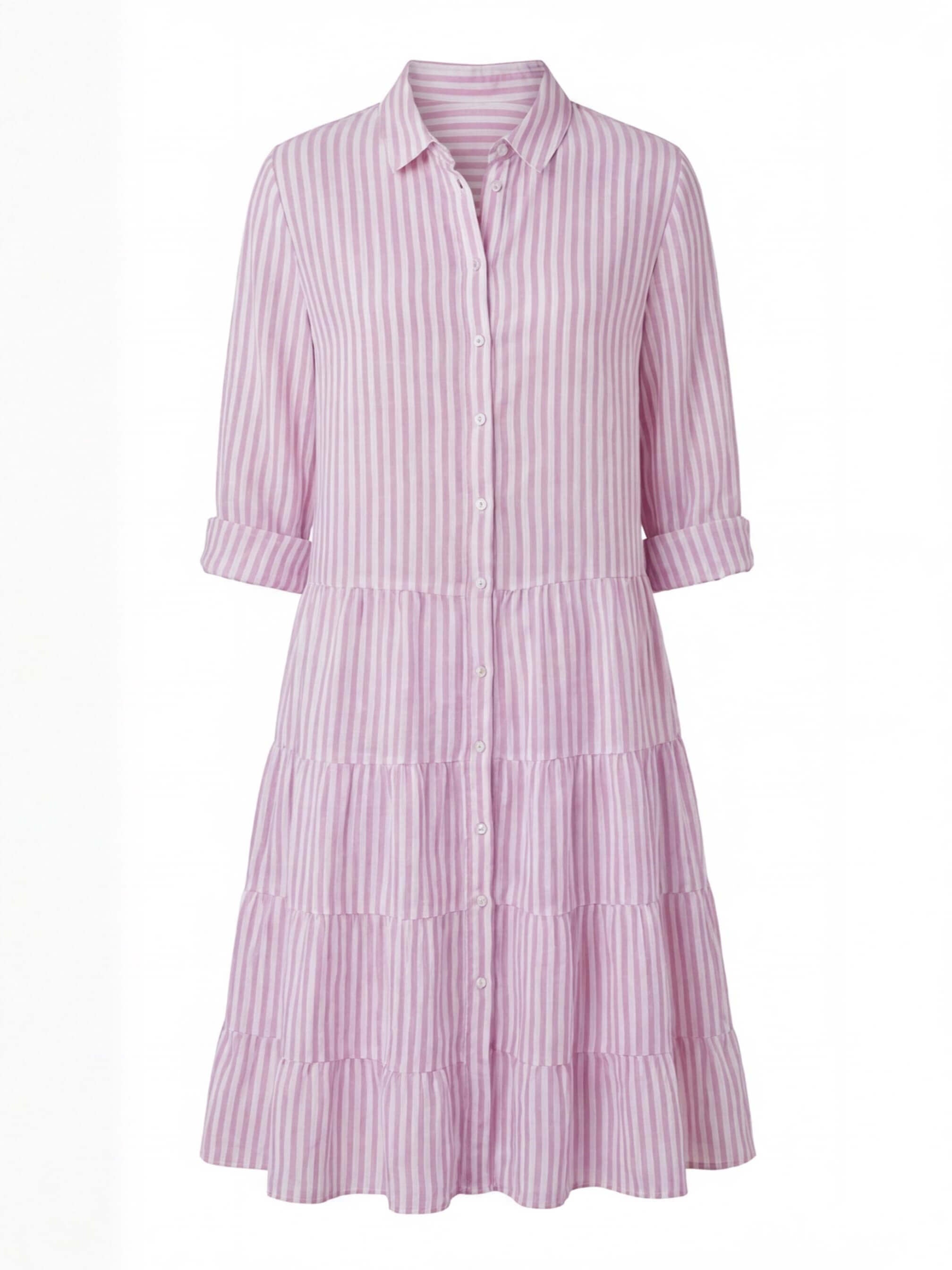 Striped Button-Front Summer Dress