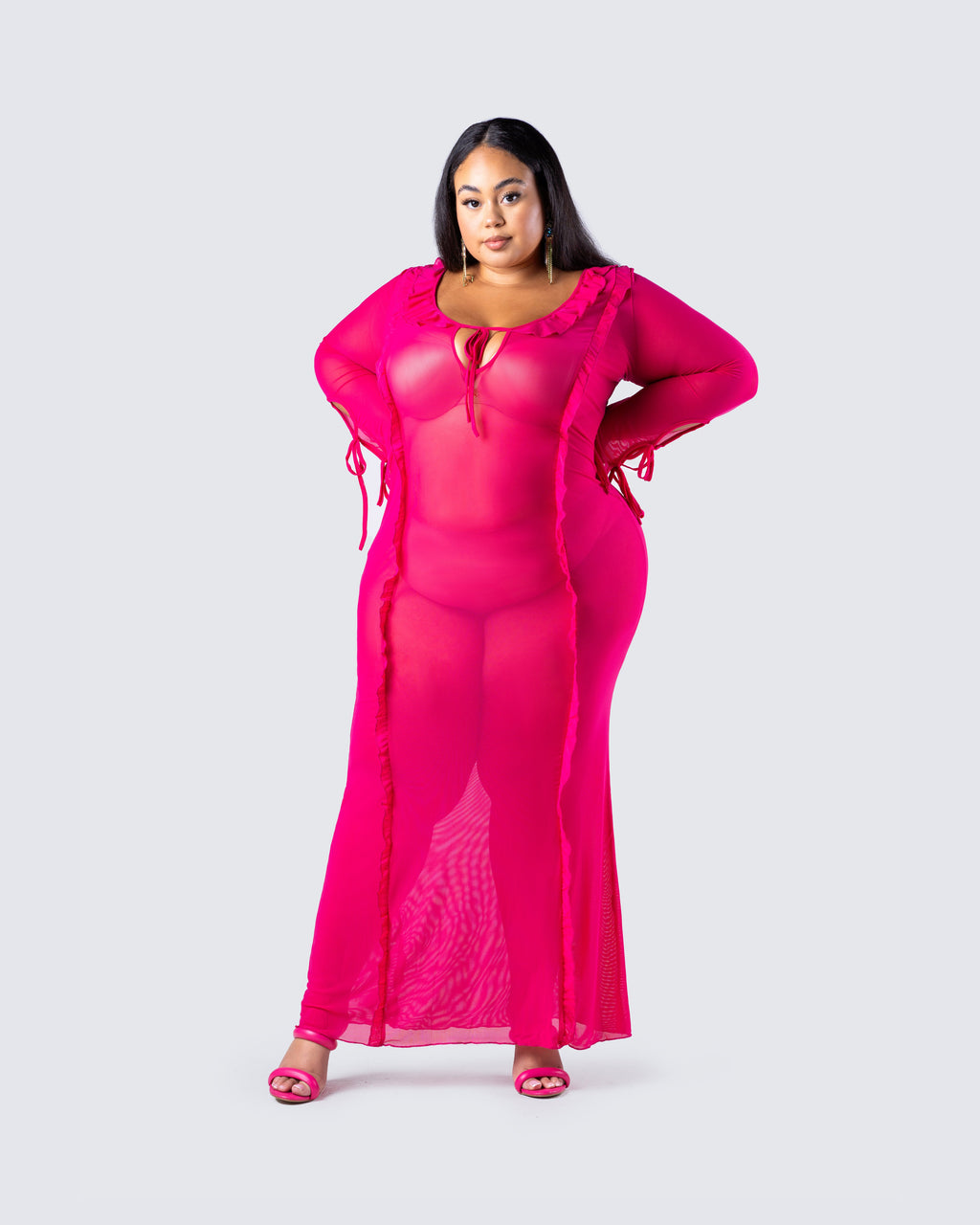 Florence Mesh Cutout Maxi Dress by Aurelia Sun
