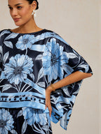 Golden Petal Satin Batwing Top by Aurelia Sun