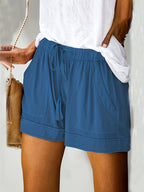 Maya Drawstring Summer Shorts – Black