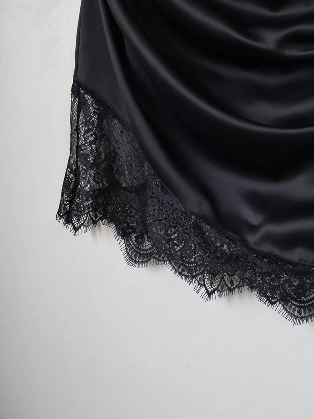 Women's Satin Mini Dress with Lace Cape