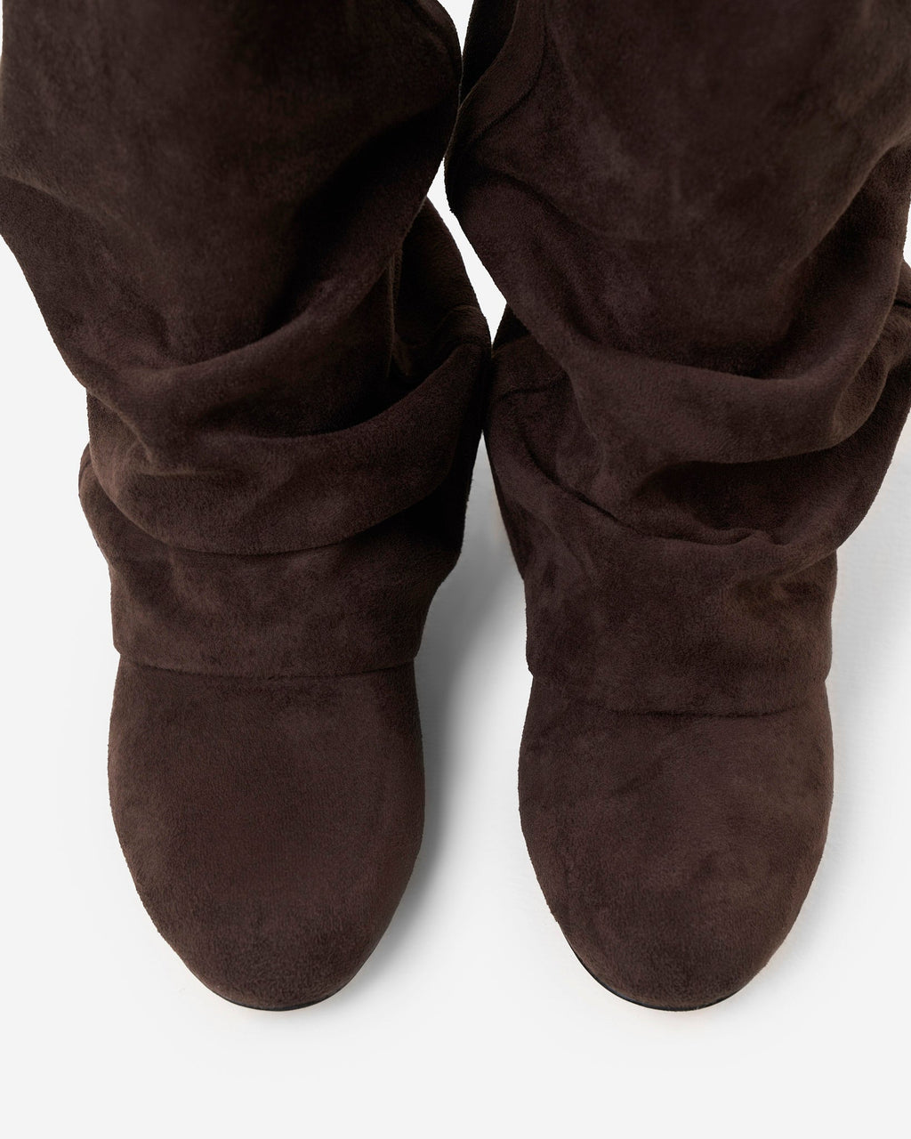 Chocolate Slouchy Knee-High Boots