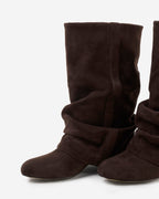 Chocolate Slouchy Knee-High Boots