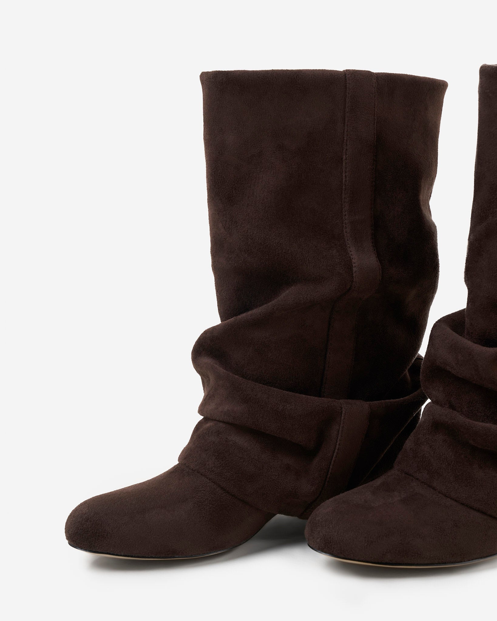 Chocolate Slouchy Knee-High Boots