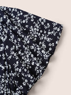 Plus Size Ditsy Floral Flutter-Sleeve Maxi Dress