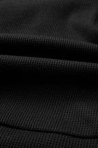Women's Waffle Knit Patchwork Polo Top