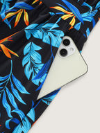 Plus Size Tropical Floral One-Piece Swimsuit