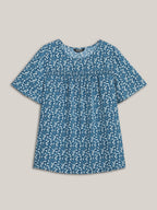 Plus Size Floral Ruffle-Sleeve Blouse