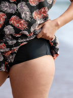 Plus Size Tropical Floral One-Piece Swimsuit