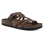 Hayleigh Braided Cork Sandals – Beige