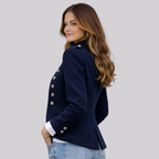 Vivienne Military Button Blazer – Green