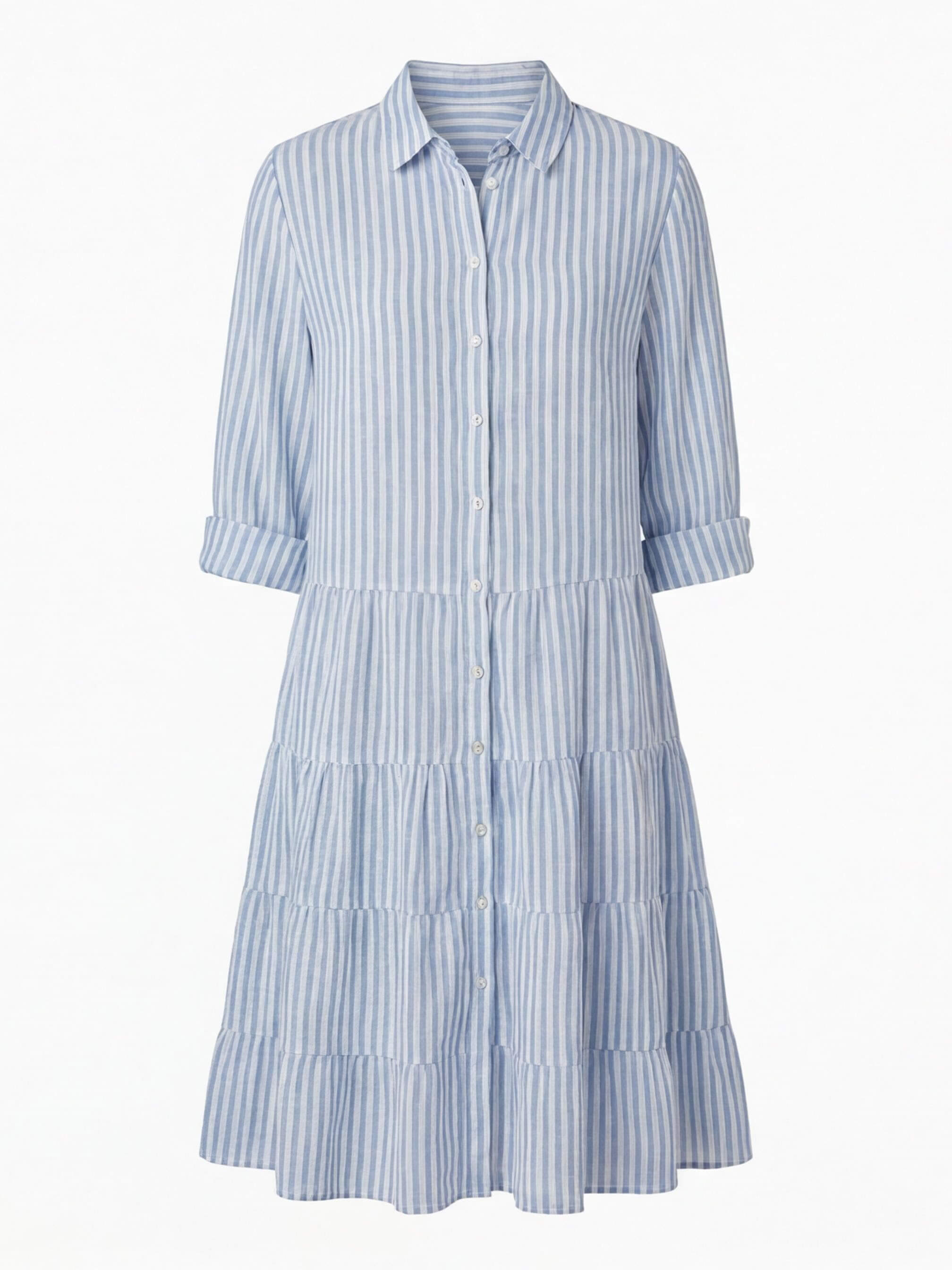 Striped Button-Front Summer Dress