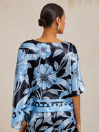 Golden Petal Satin Batwing Top by Aurelia Sun