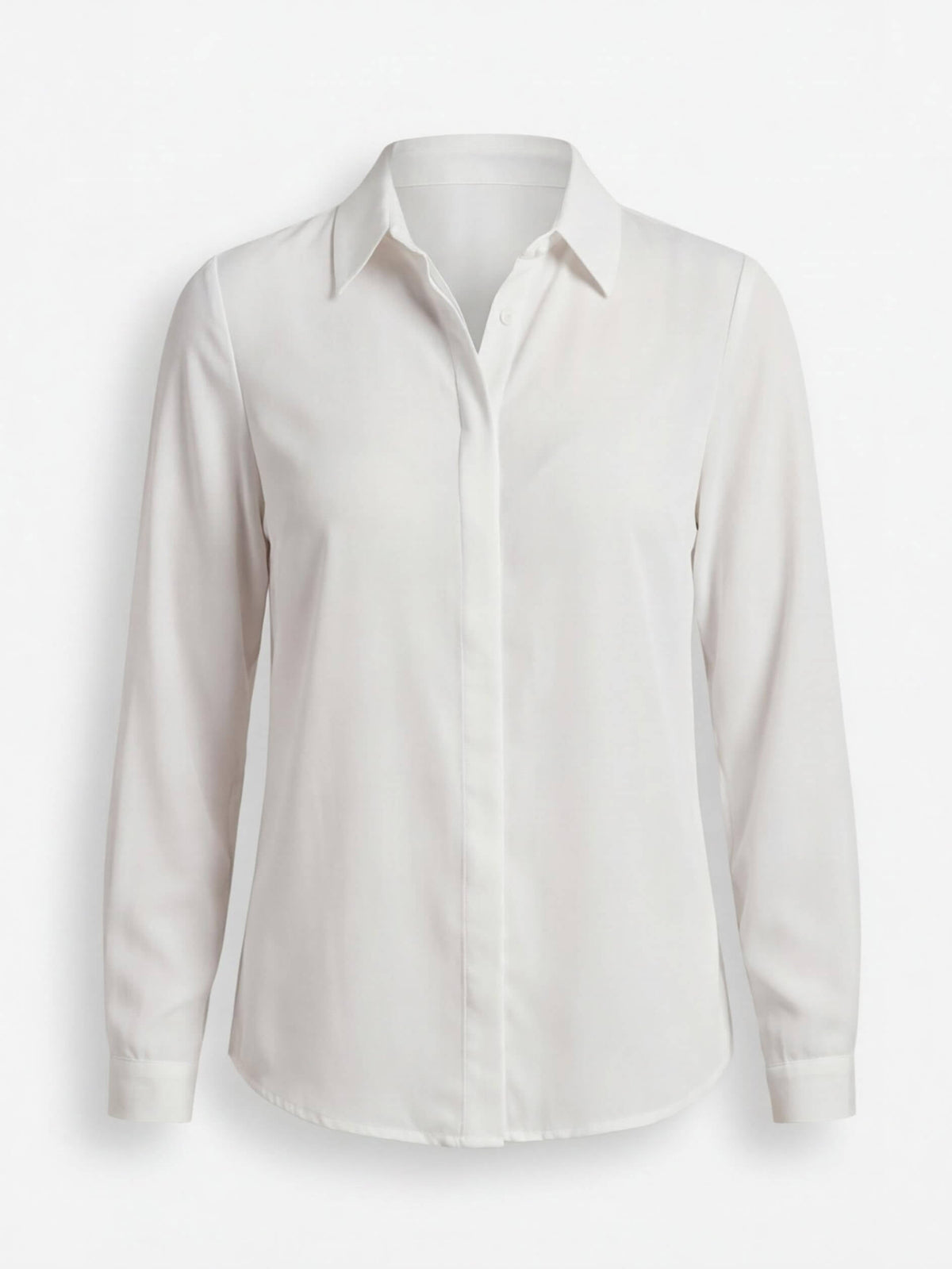 Classic Collared Button-Up Blouse