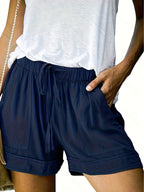 Maya Drawstring Summer Shorts – Green