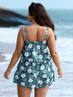 Plus Size Tropical Floral One-Piece Swimsuit