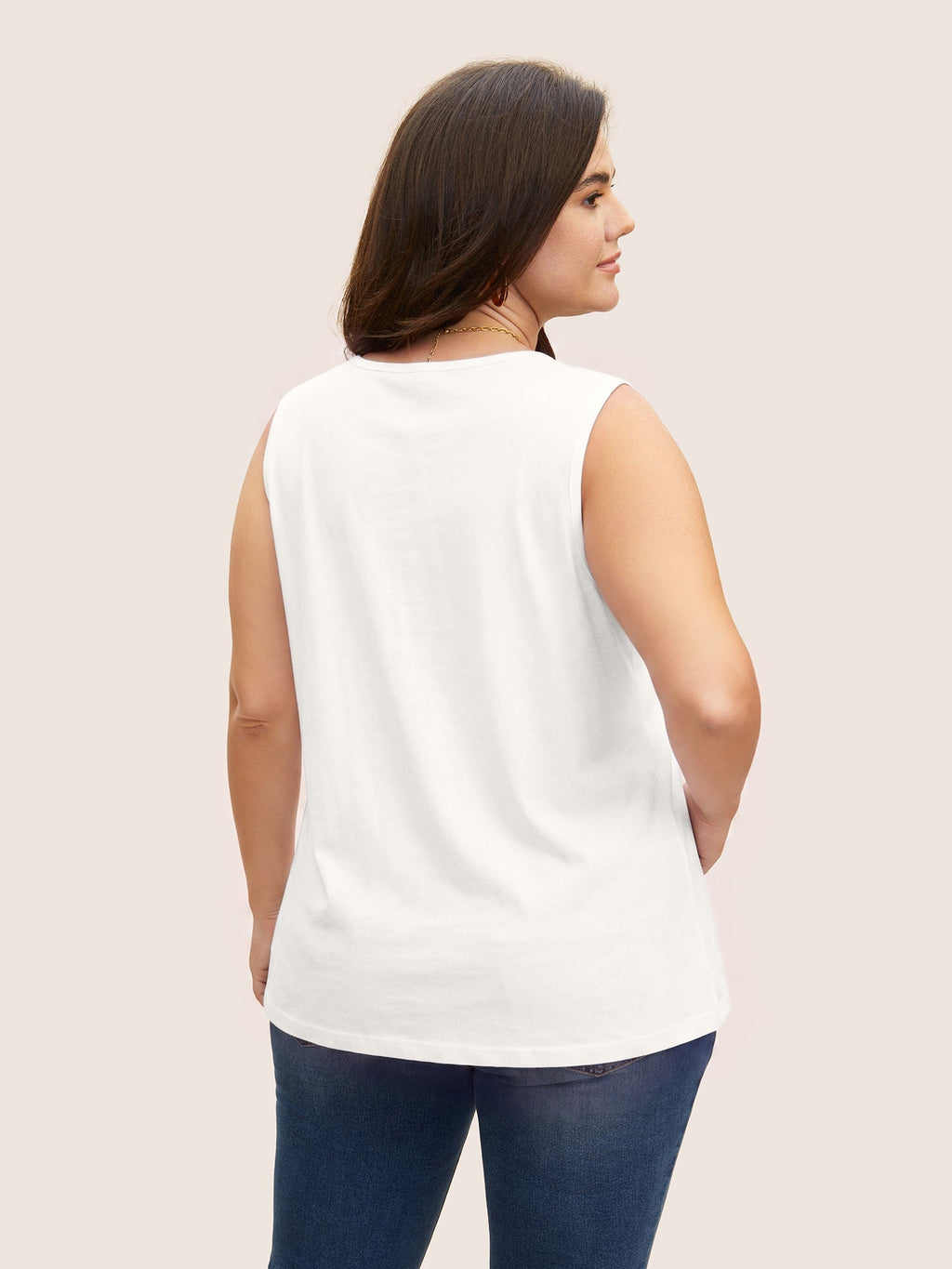 Plus Size Square-Neck Tank Top