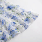 Floral Corset Ruffle Maxi Dress