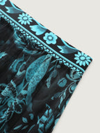 Plus Size Floral Swimsuit & Mesh Sarong Set