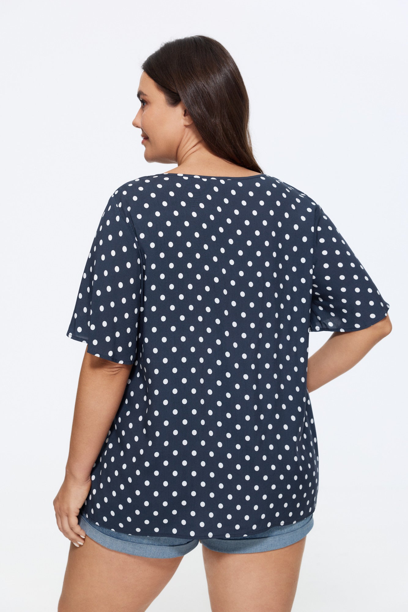 Plus Size Floral Ruffle-Sleeve Blouse