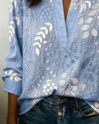 Brielle Soft-Touch Floral Blouse – Purple