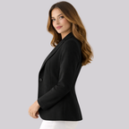 Elodie Tailored Fitted Blazer – Navy