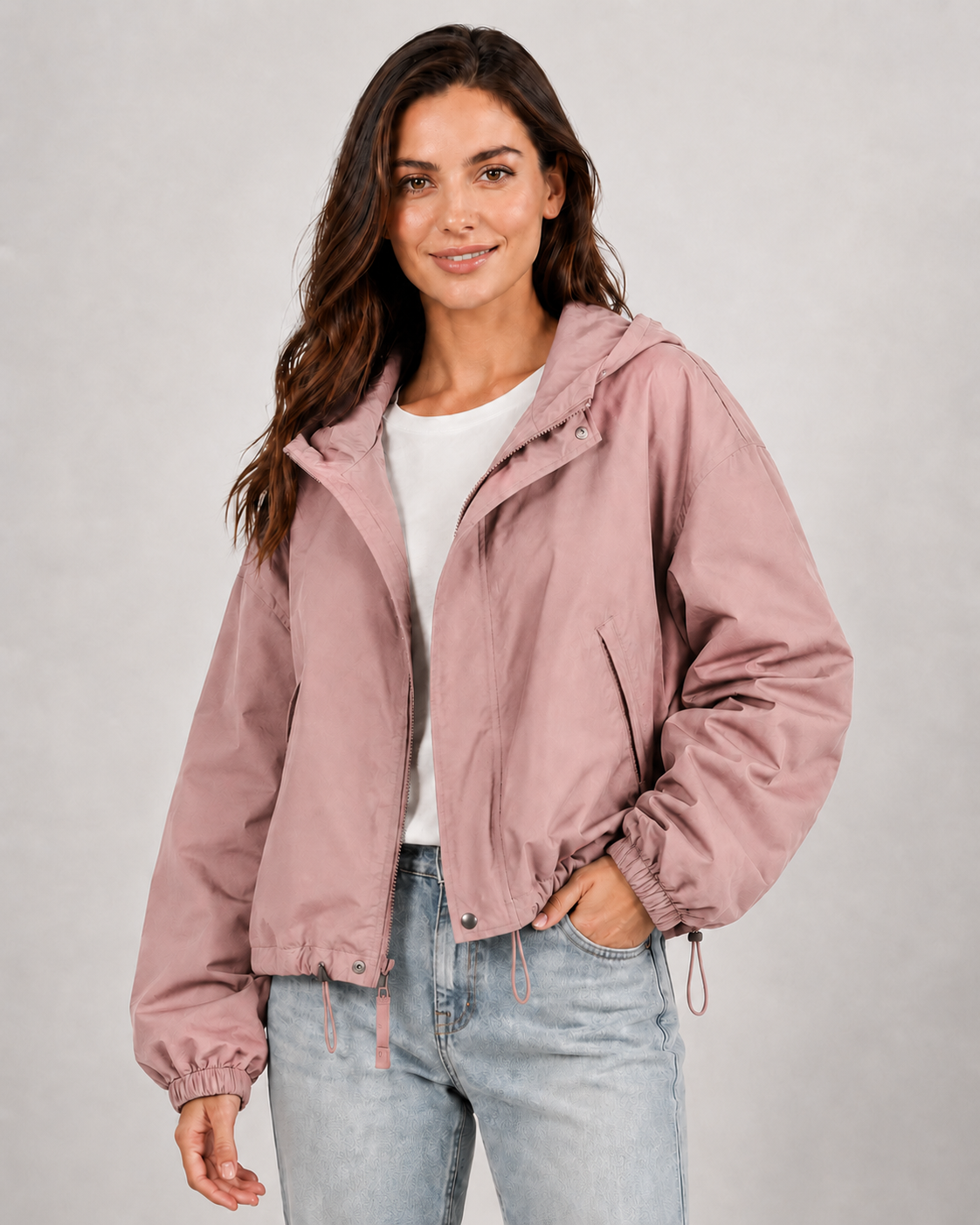 Aurelia Sun Breeze Hooded Windbreaker – Pink, AU 10