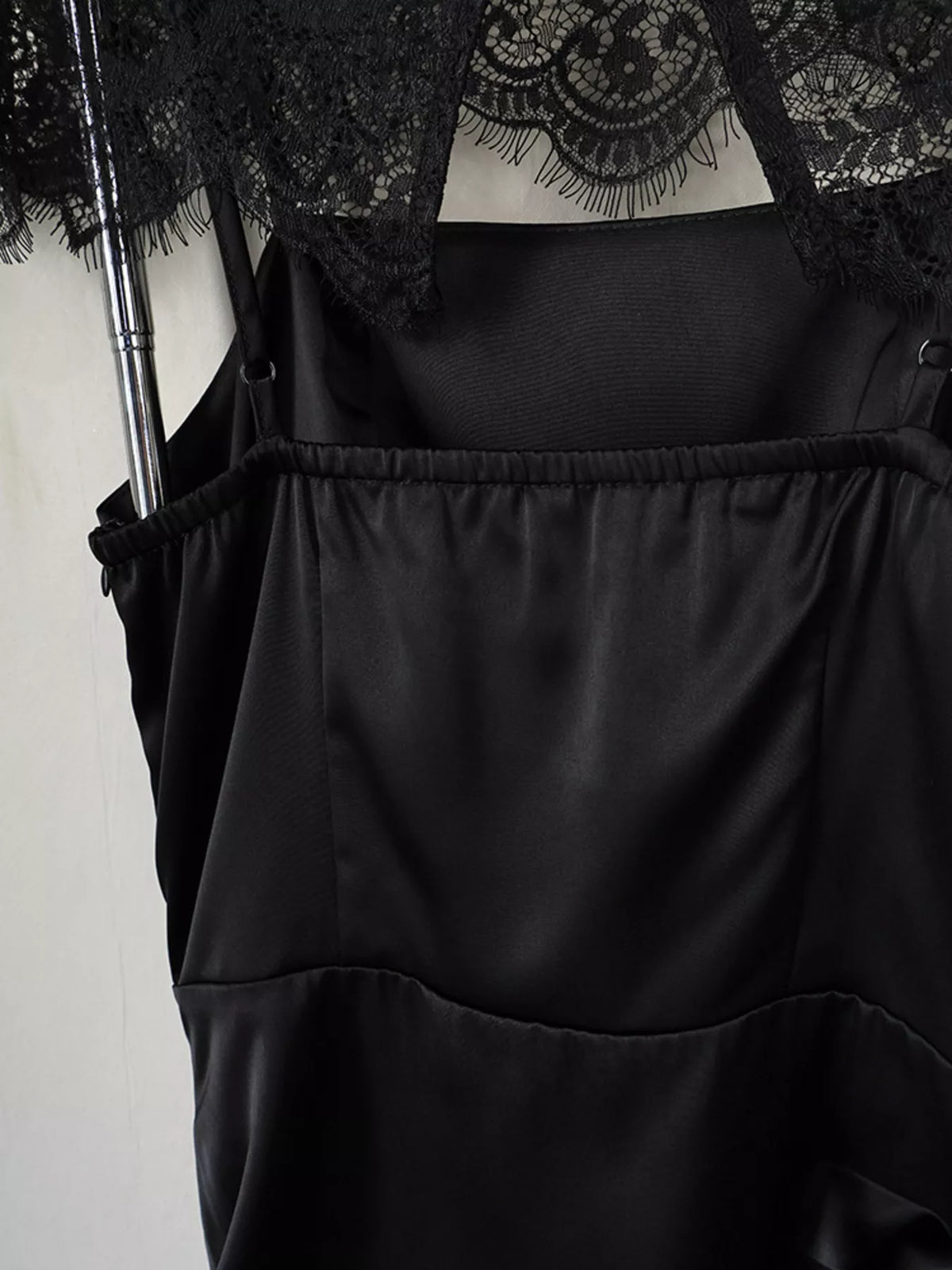 Women's Satin Mini Dress with Lace Cape