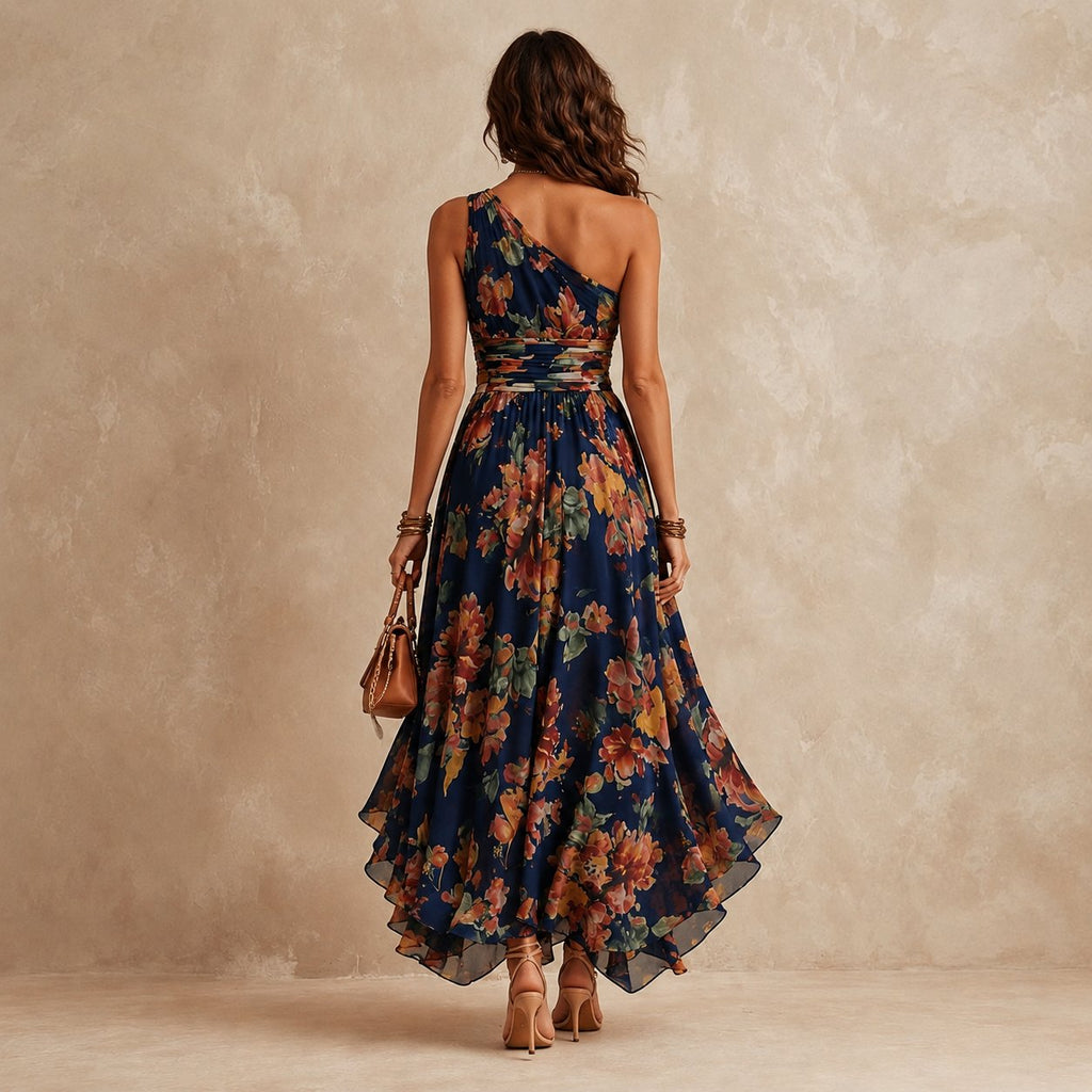 Sonya One-Shoulder Floral Maxi Dress – product view