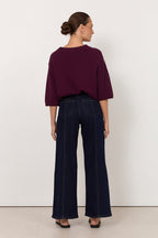 Adele Wide-Leg Jeans in Dark Denim by Aurelia Sun