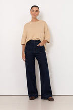 Lucy Straight-Leg Jeans in Denim by Aurelia Sun