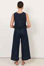 Agatha Cropped Lightweight Jeans in Denim by Aurelia Sun