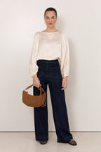 Lucy Straight-Leg Jeans in Denim by Aurelia Sun