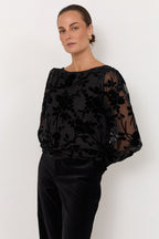 Clover Burnout Long-Sleeve Top by Aurelia Sun