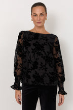 Clover Burnout Long-Sleeve Top by Aurelia Sun