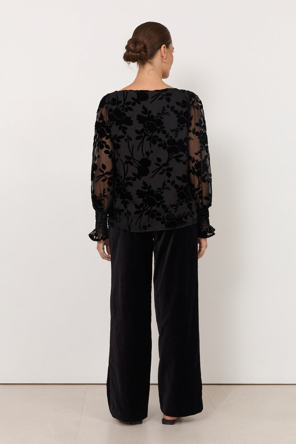 Clover Burnout Long-Sleeve Top by Aurelia Sun