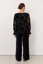 Clover Burnout Long-Sleeve Top by Aurelia Sun
