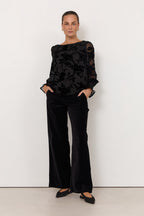 Clover Burnout Long-Sleeve Top by Aurelia Sun