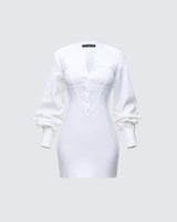 Alice Bishop Sleeve Corset Mini Dress